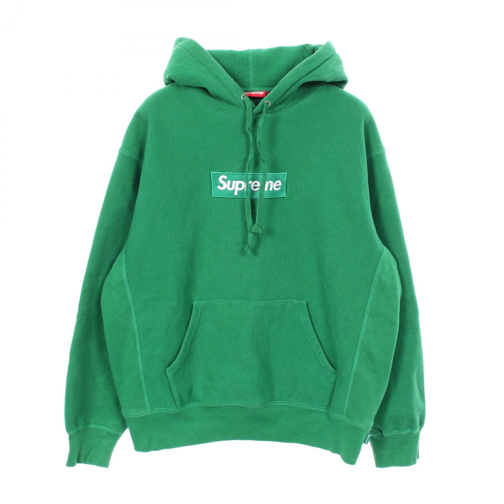 シュプリーム Supreme Box Logo Hooded Sweatshirt パーカー 衣料品 トップス コットン メンズ グリーン系 【中古】