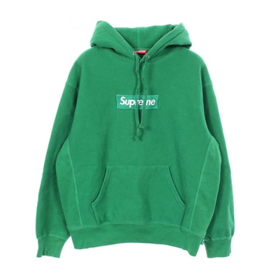 シュプリーム Supreme Box Logo Hooded Sweatshirt パーカー 衣料品 トップス コットン メンズ グリーン系 【中古】