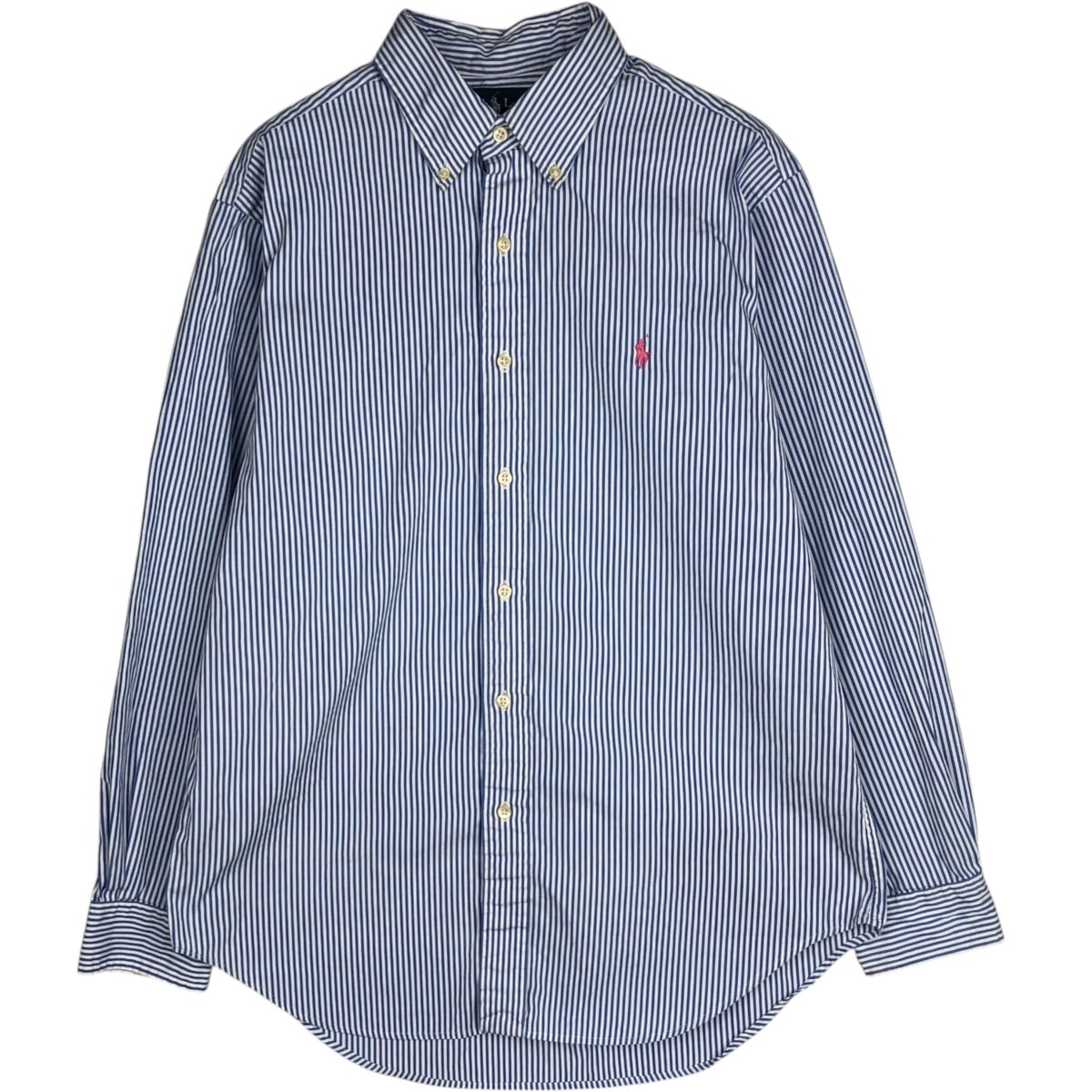 古着 ラルフローレン Ralph Lauren CLASSIC FIT 長袖 ボタンダウンストライプシャツ メンズM相当/eaa618850