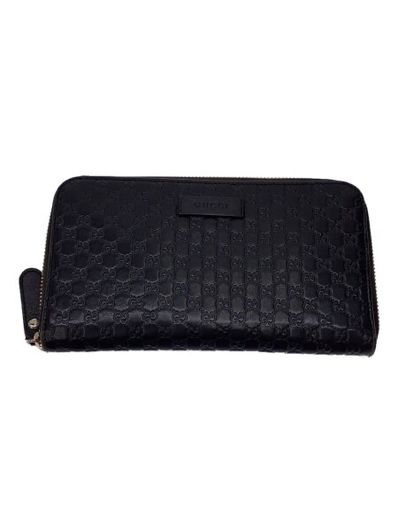 GUCCI Micro Guccissima Round Fastener Wallet "Dark Brown"