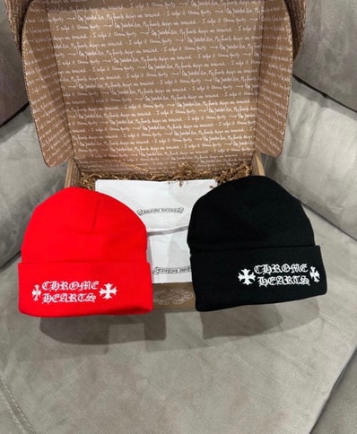 Chrome Hearts Wool Watch Cap Logo Embroidery Beanie "Red"