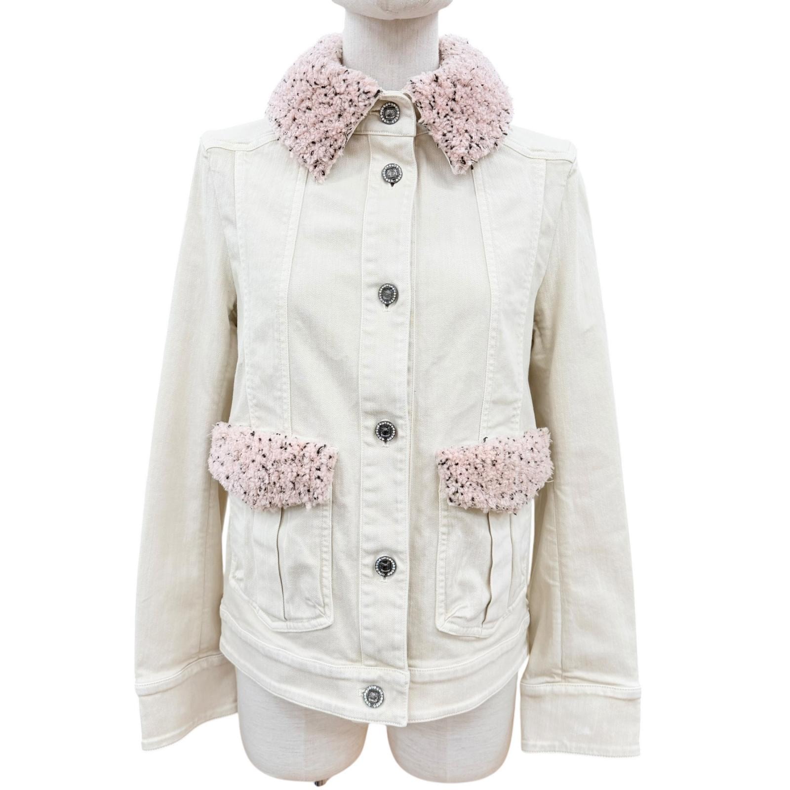 未使用品 シャネル デニムジャケット アイボリー 34 16B P54559