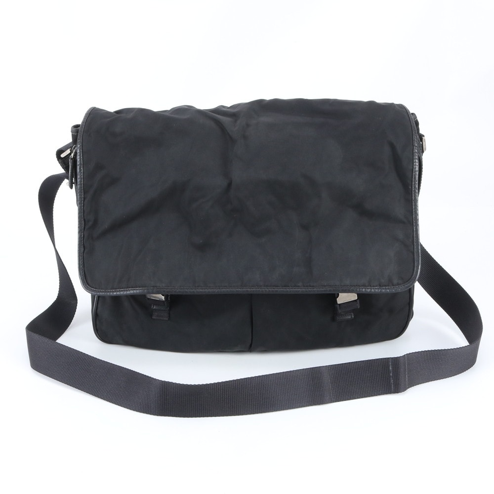 ■美品 プラダ テスート ナイロントライアングルロゴショルダーバッグ