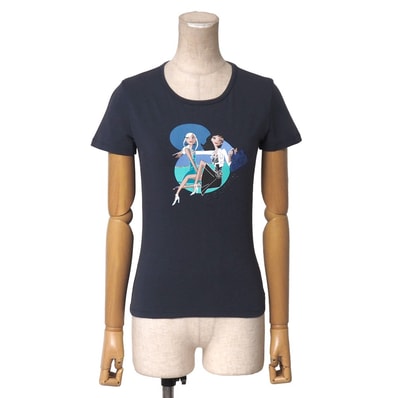 CELINE セリーヌ ヴィンテージ 半袖Tシャツ サイズS プリント ラインストーン ロゴ VENUS PICNIC ブランド古着【中古】20260807/PU0273