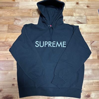 Supreme Capital Hooded Sweatshirt "Black"