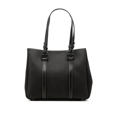 サルヴァトーレフェラガモ ハンドバッグ トートバッグ D21 3425 ブラック キャンバス レザー レディース Salvatore Ferragamo 中古