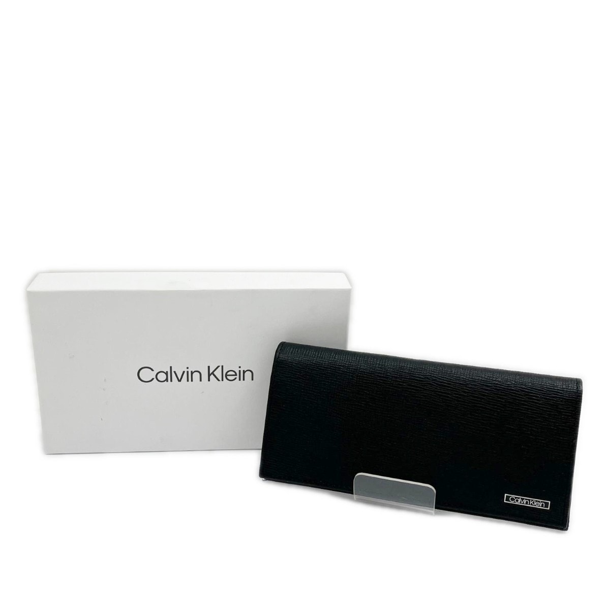 Calvin Klein カルバンクライン 長財布 2つ折り財布 ブラック 箱付 メンズ