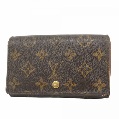 【6dc3297】ルイヴィトン 財布 モノグラム ポルトモネビエトレゾール M61730 ブラウン【中古】レディース