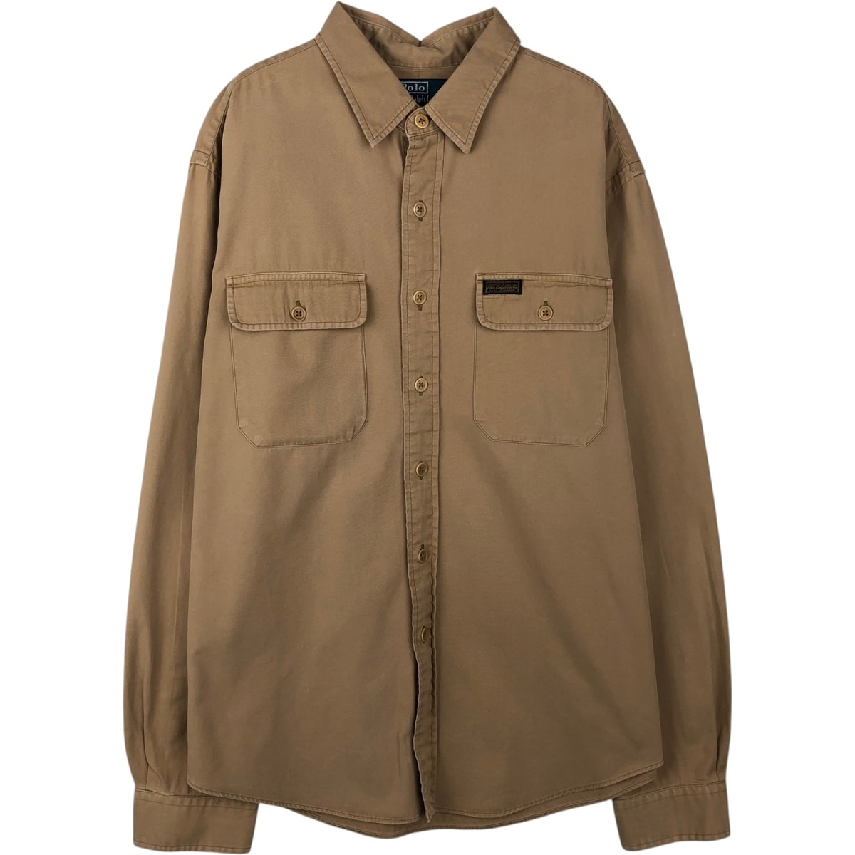 古着 ラルフローレン Ralph Lauren POLO by Ralph Lauren 長袖 コットンシャツ メンズXL相当/eaa641792