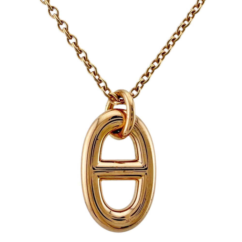 エルメス シェーヌダンクル ネックレス 18金 K18ピンクゴールド レディース HERMES 中古