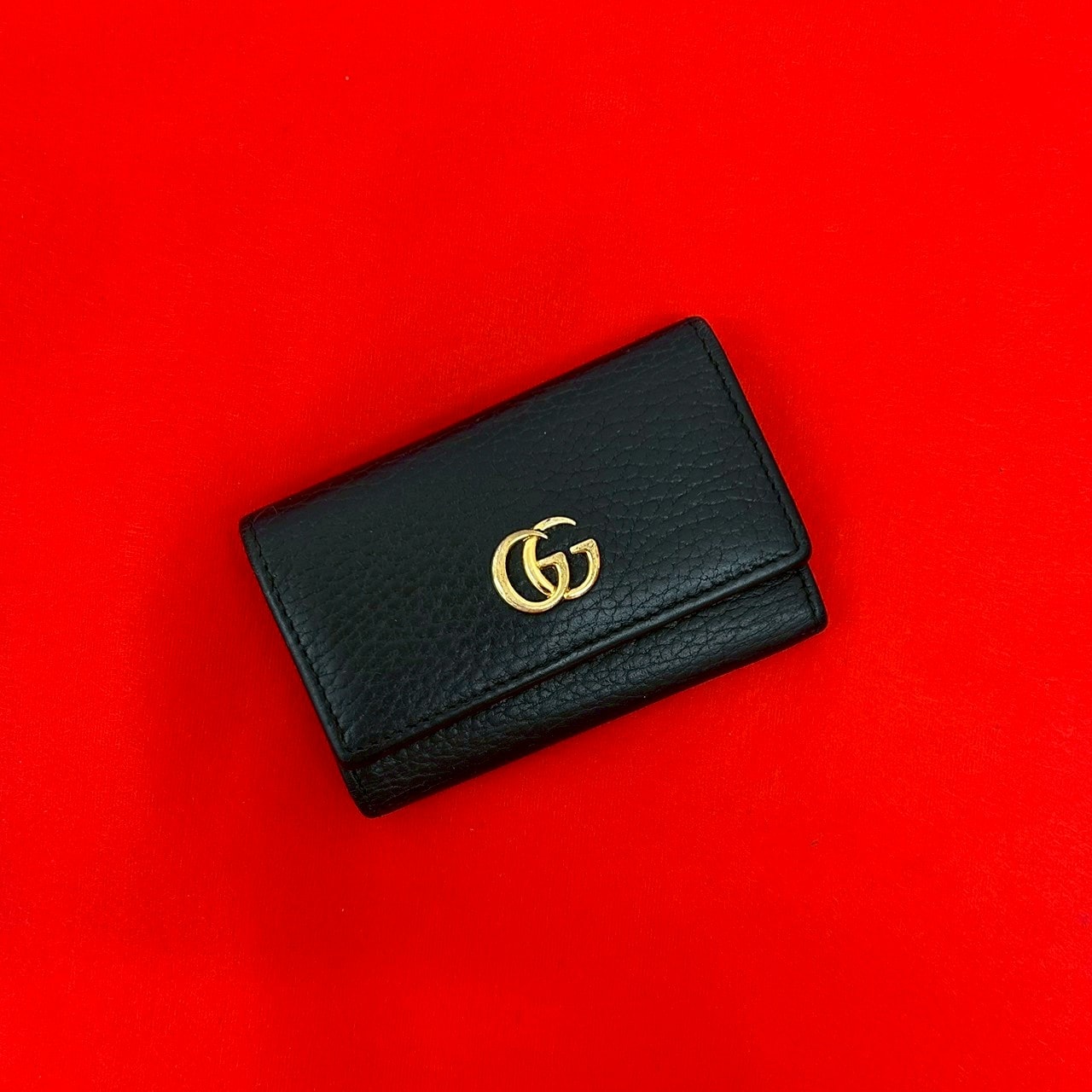 GUCCI グッチ GG ロゴ 金具 レザー キーケース ブラック
 42623