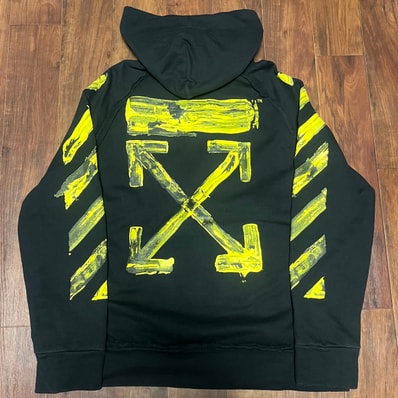 OFF-WHITE Oversized Acrylic Arrows Hoodie "Black"