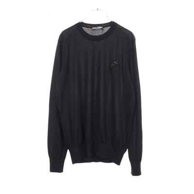 ドルチェアンドガッバーナ DOLCE & GABBANA ビー ビーズ ニット 衣料品 トップス カシミヤ メンズ ブラック系 GP038K 【中古】