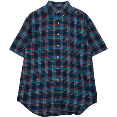 古着 ラルフローレン Ralph Lauren BLAKE 半袖 ボタンダウン チェックシャツ メンズM相当/eaa641156