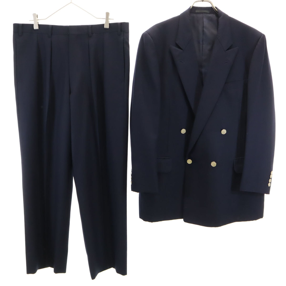 Burberrys バーバリーズ 90s オールド スーツ 上下セットアップ AB7/91 ネイビー