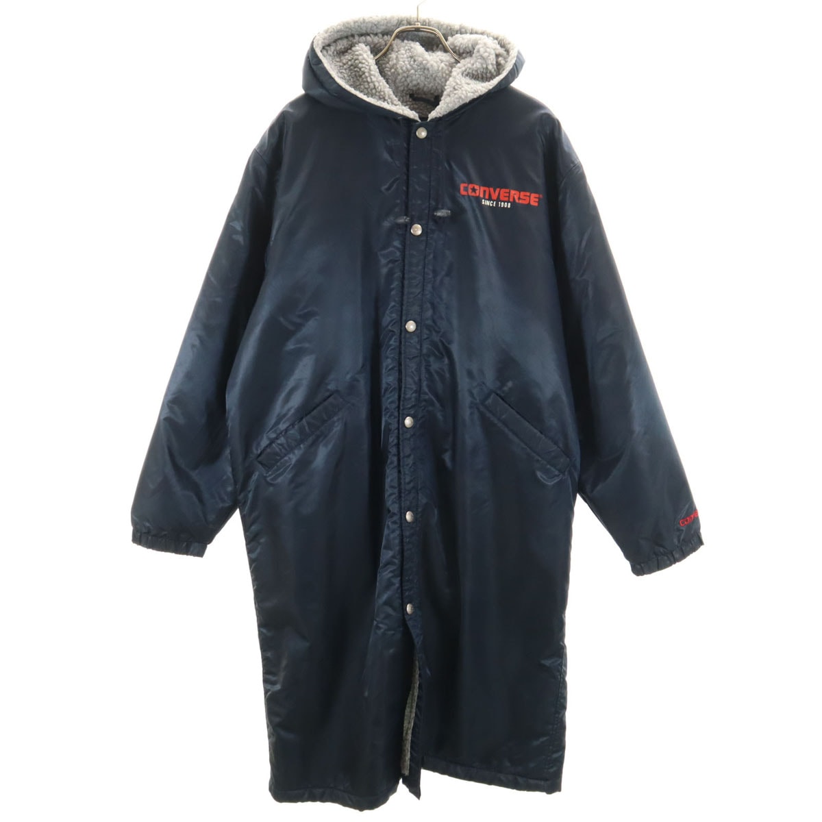 CONVERSE コンバース ベンチコート L ネイビー 中綿 裏ボア