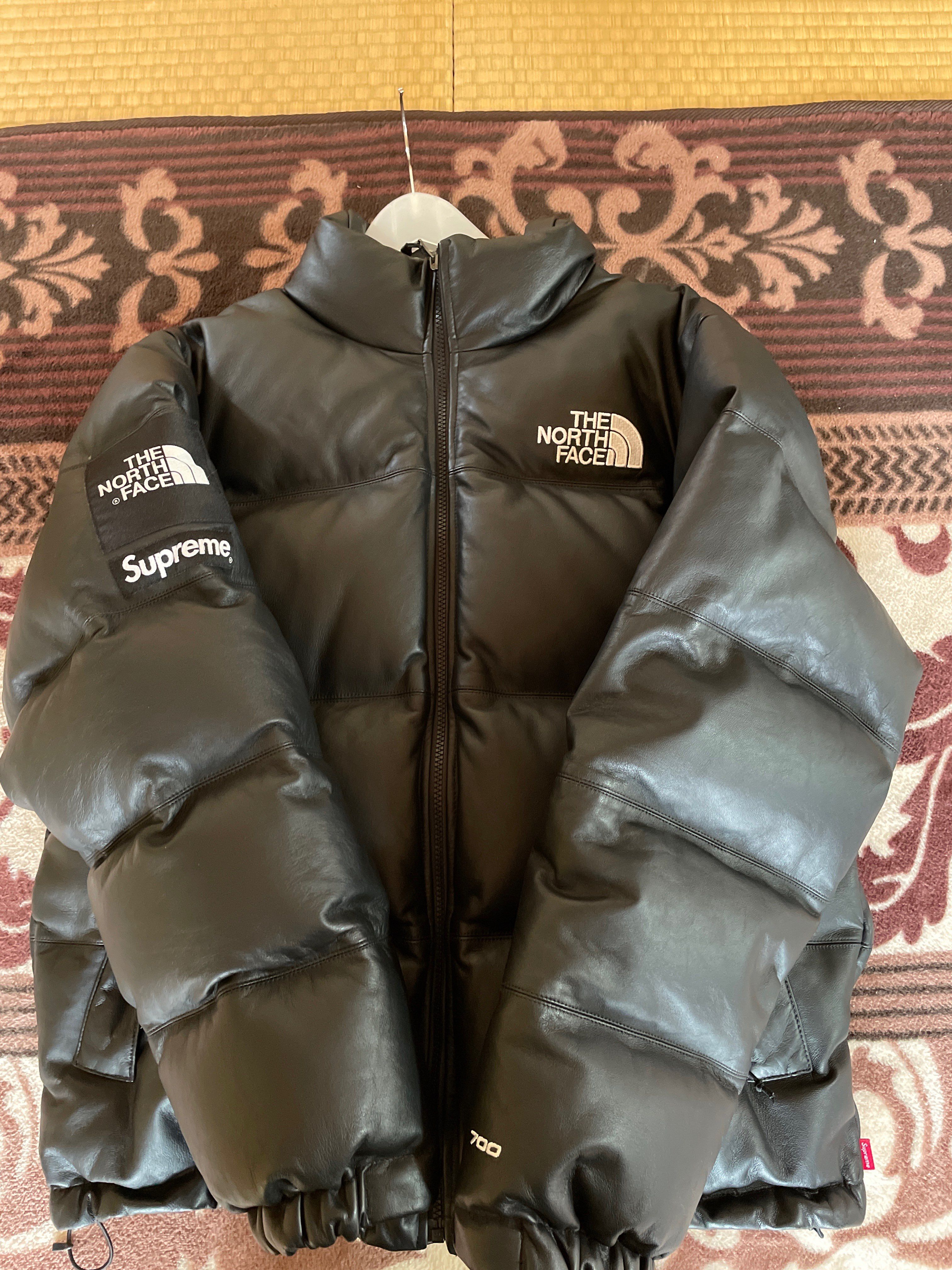 Supreme x The North Face Leather Nuptse Jacket "Black"