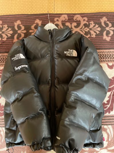 Supreme x The North Face Leather Nuptse Jacket "Black"