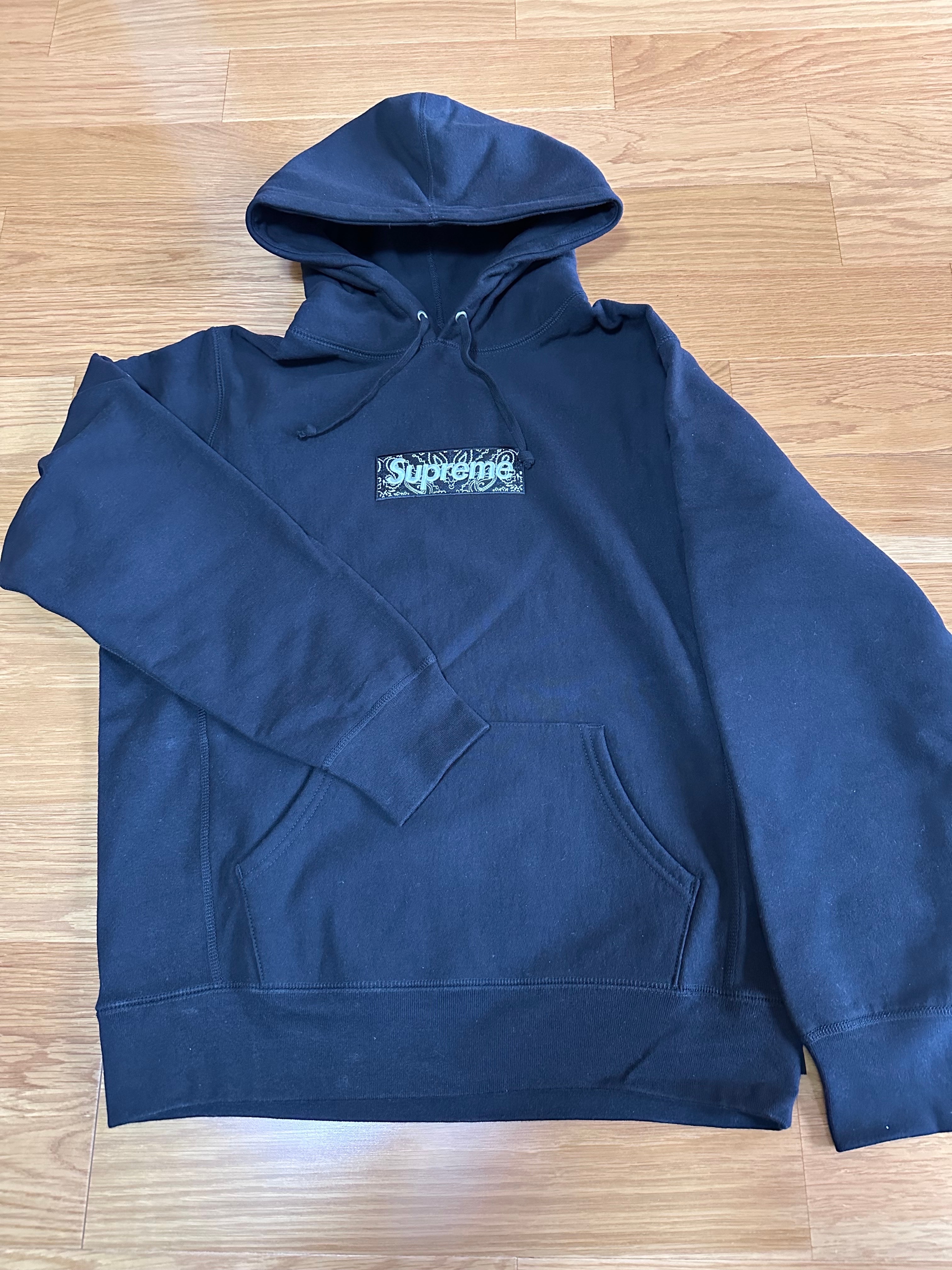 Supreme Bandana Box Logo Hooded Sweatshirt "Black"