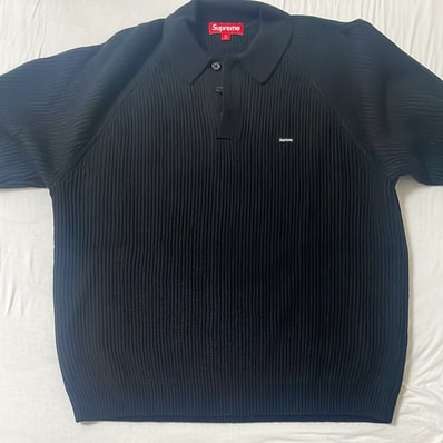 Supreme Small Box Polo Sweater "Black"