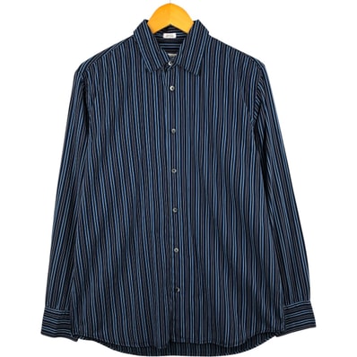 古着 00年代~ カルバンクライン Calvin klein 長袖 コットンストライプシャツ メンズM相当/eaa591259