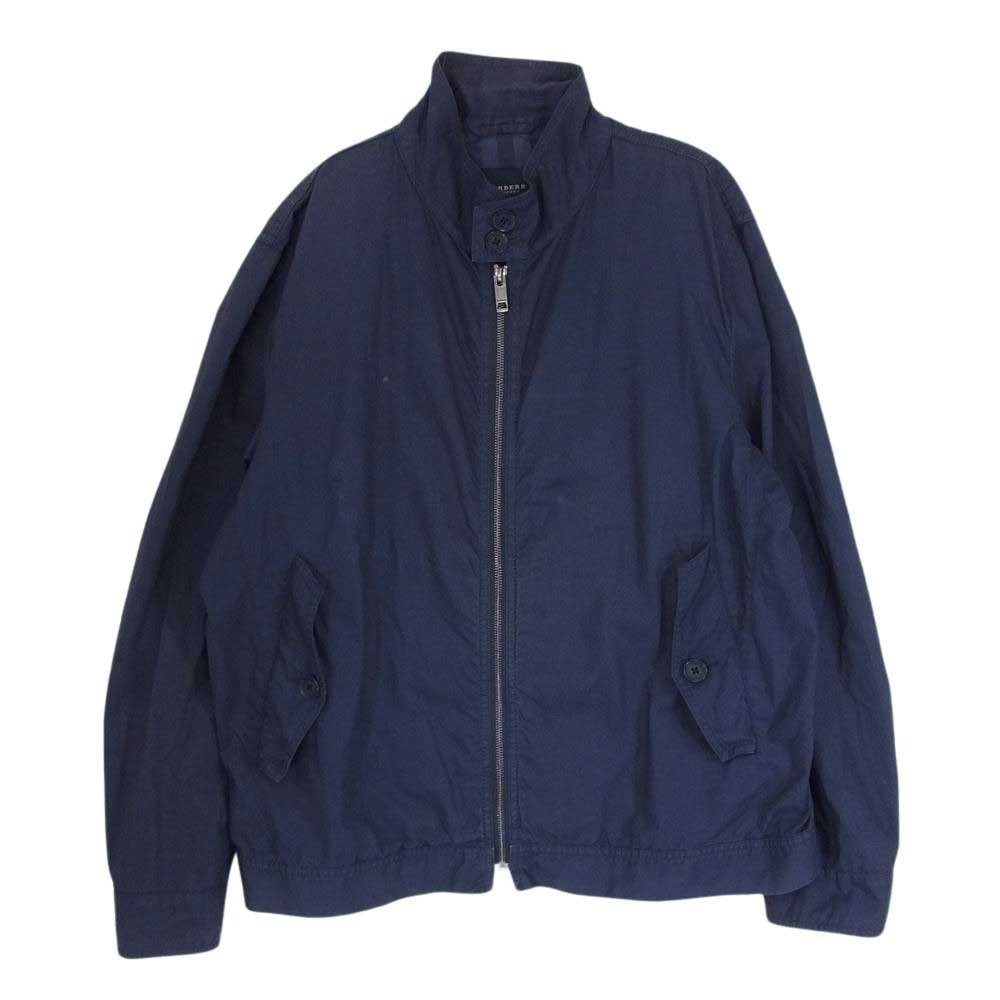 BURBERRY LONDON バーバリー ロンドン ブルゾン A1F45-322-28 コットン ジップアップ ブルゾン ジャケット ネイビー系 LL【中古】