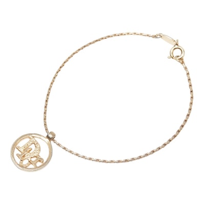 ディオール ロゴ ブレスレット ゴールド メッキ レディース Dior 【中古】