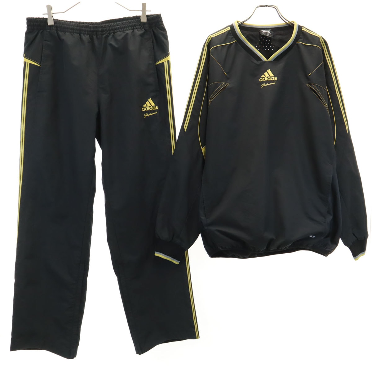 adidas アディダス ピステ 上下セットアップ L ブラック プルオーバー 裏メッシュ
