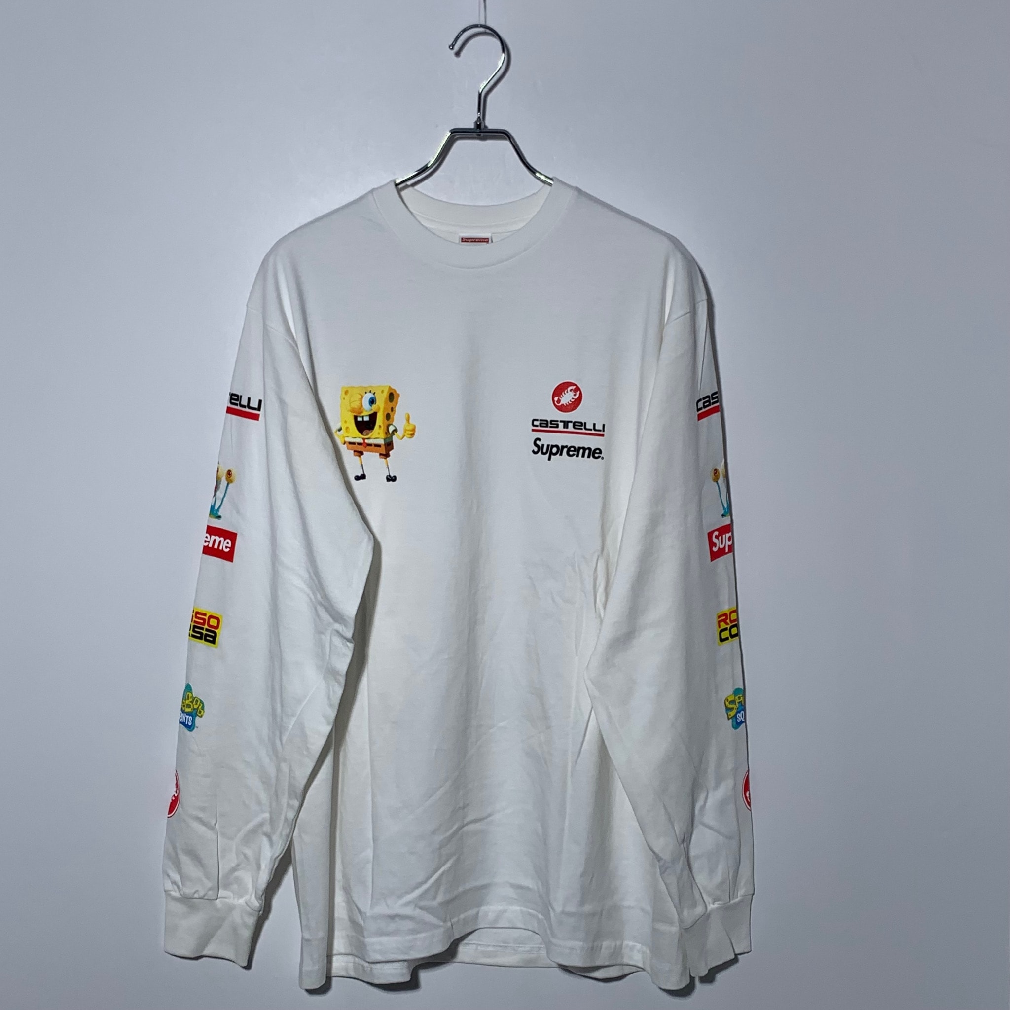 Supreme x SpongeBob Castelli Racing L/S Tee "White"