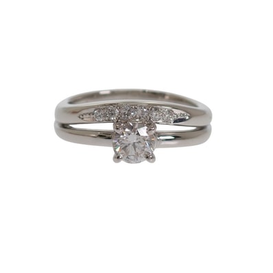 デザインジュエリー 12号 リング プラチナ ダイヤモンド【中古】【Aランク】