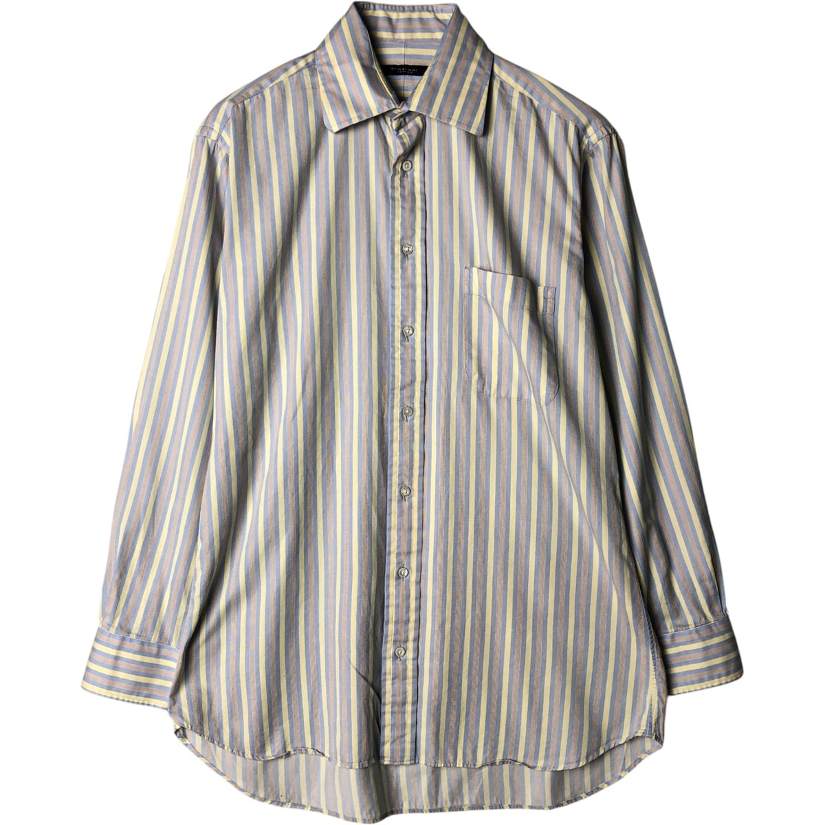 古着 バーバリー Burberry's BURBERRY LONDON ワイドカラー 長袖 コットンストライプシャツ USA製 メンズM相当/eaa577118