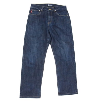 STUSSY ステューシー 016731 VPST14M ROUGH RUGGED バックポケット サークル プリント ストレートデニムパンツ インディゴブルー系 30【中古】