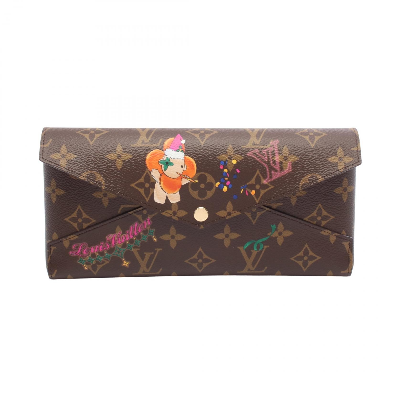 ルイ・ヴィトン LOUIS VUITTON キリガミ オーガナイザー ヴィヴィエンヌ フローズンオーキッド セカンドバッグ クラッチバッグ バッグ PVCコーティングキャンバス モノグラム レディース ブラウン系 / マルチカラー