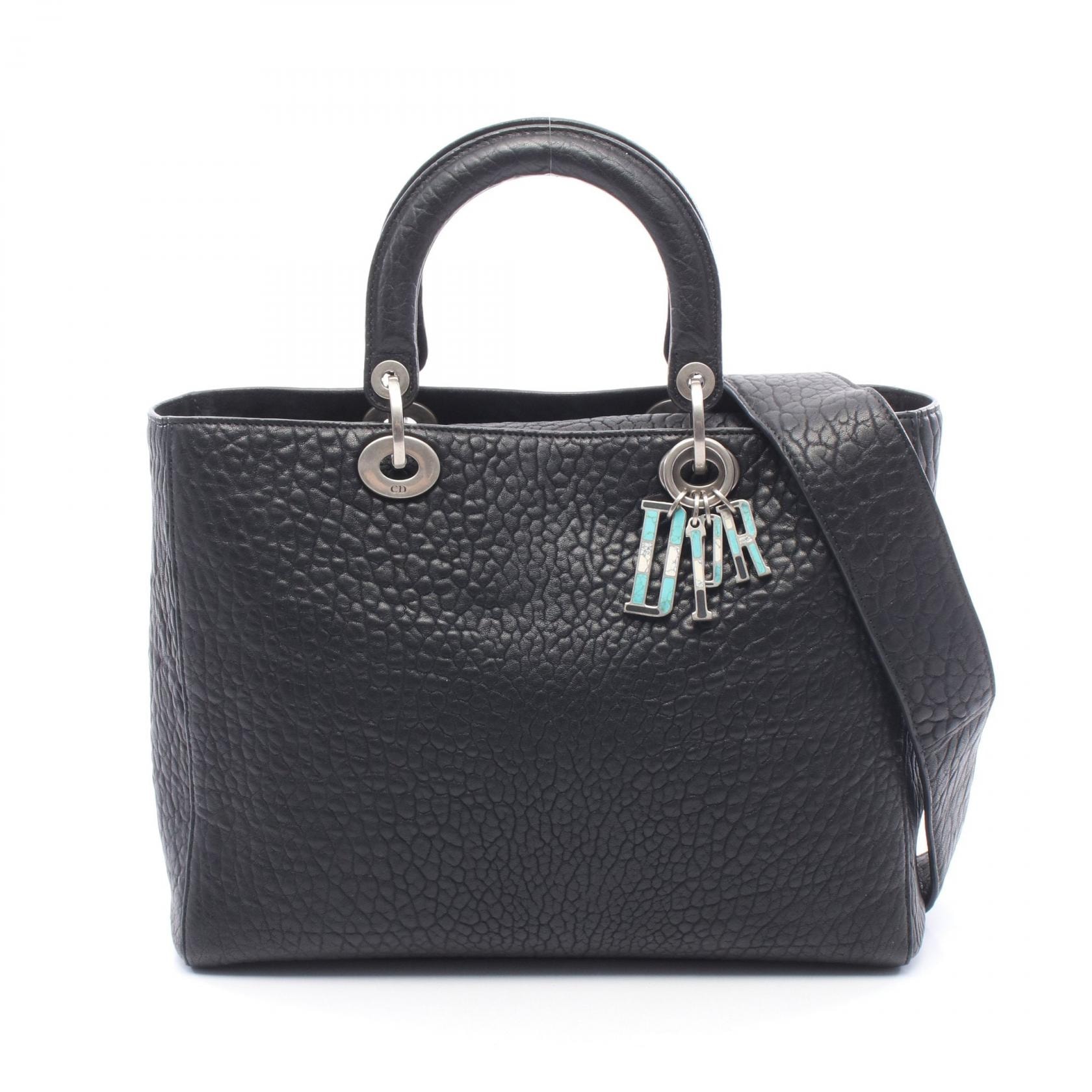 ディオール Dior ディオリッシモ ミィディアム 2WAY ハンドバッグ バッグ レザー レディース ブラック系 【中古】