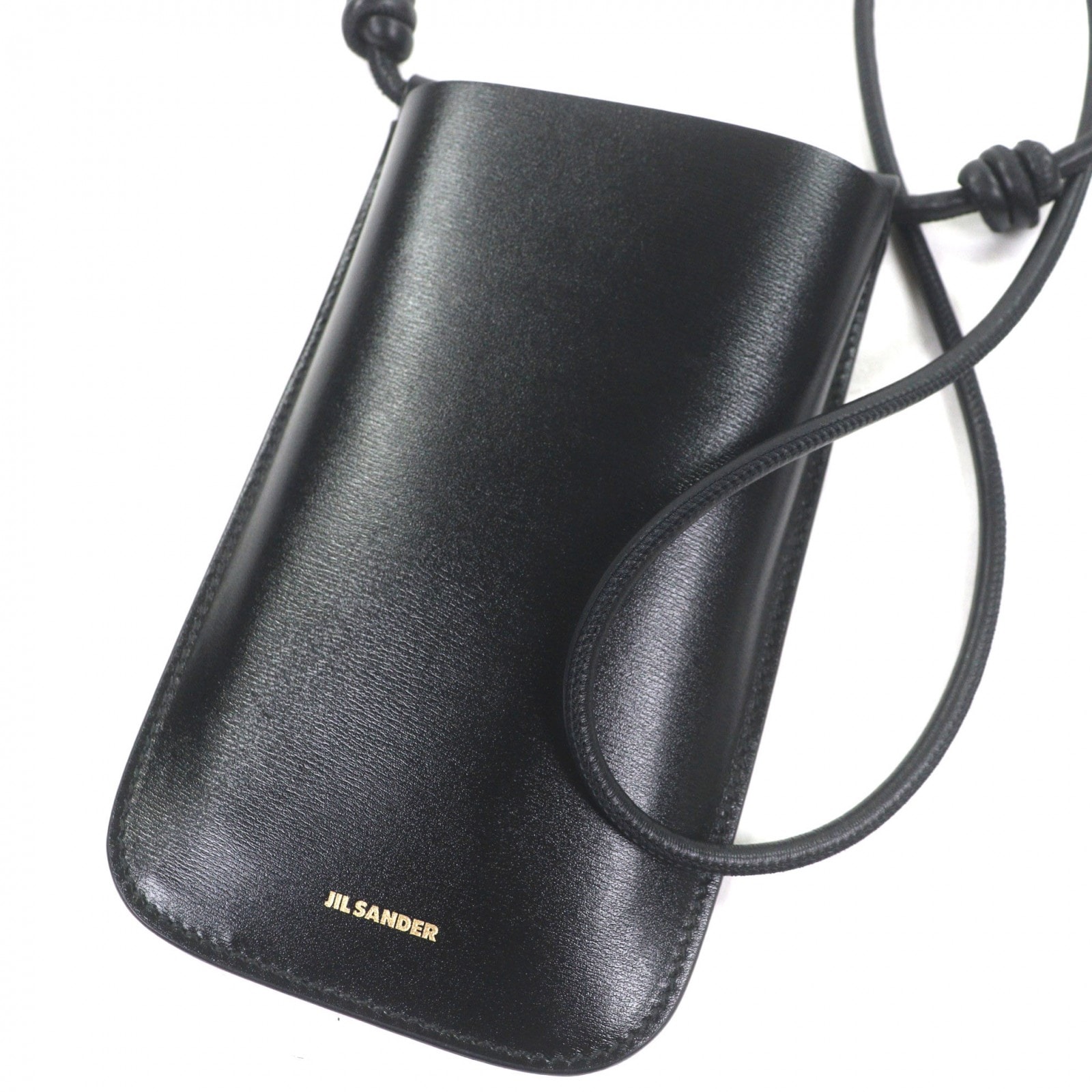 極美品 ジルサンダー 携帯ケース GIRO PHONE CASE ブラック メンズ