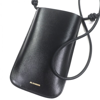 極美品 ジルサンダー 携帯ケース GIRO PHONE CASE ブラック メンズ