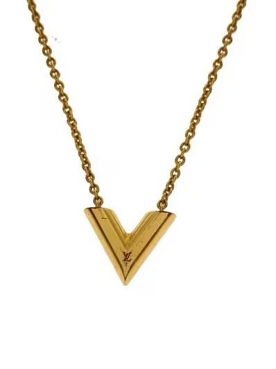 Louis Vuitton Essential V Necklace "Gold"