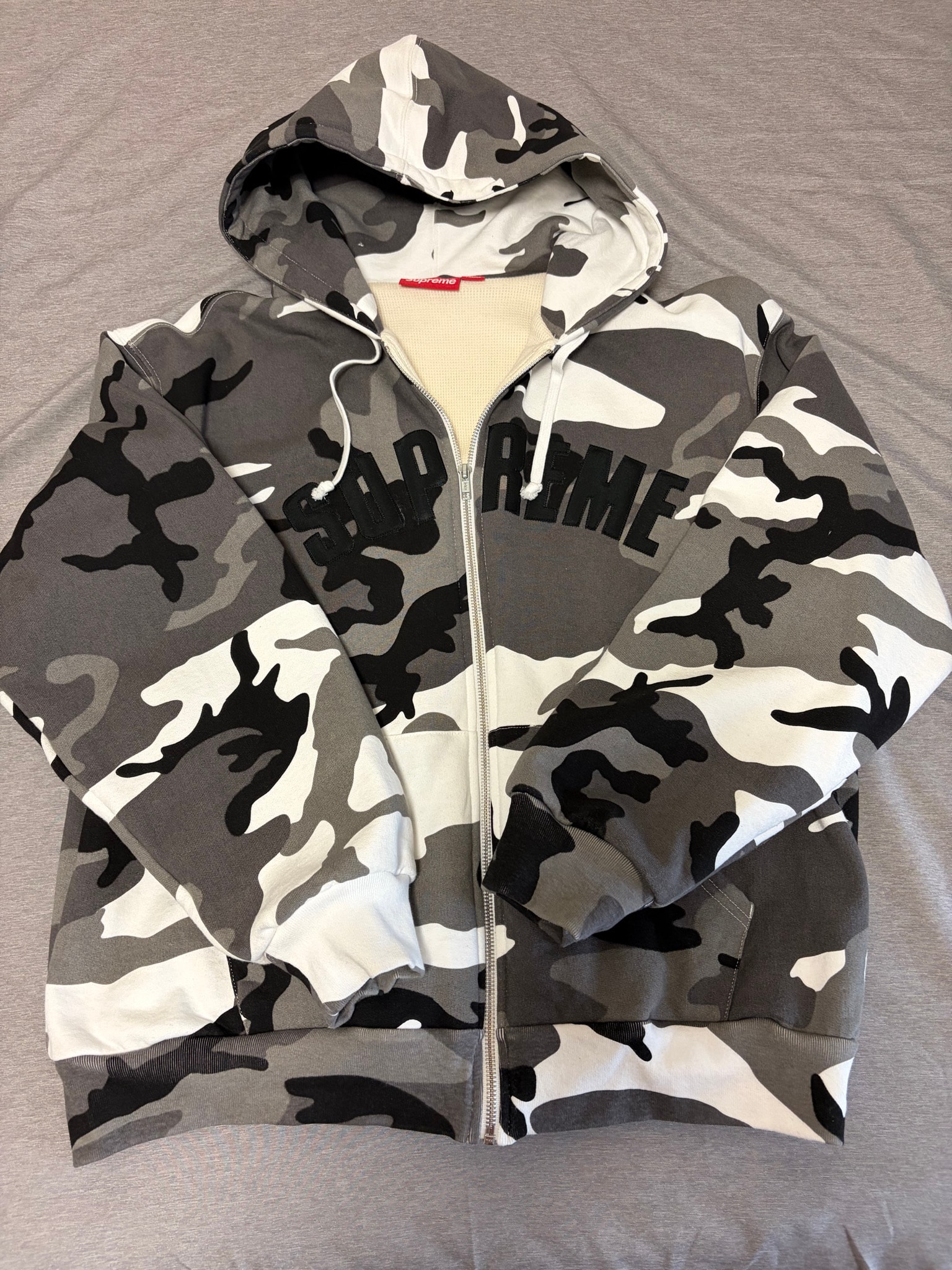 Supreme Arc Thermal Lined Zip Up Hooded Sweatshirt (25AW) "Snow Camo"