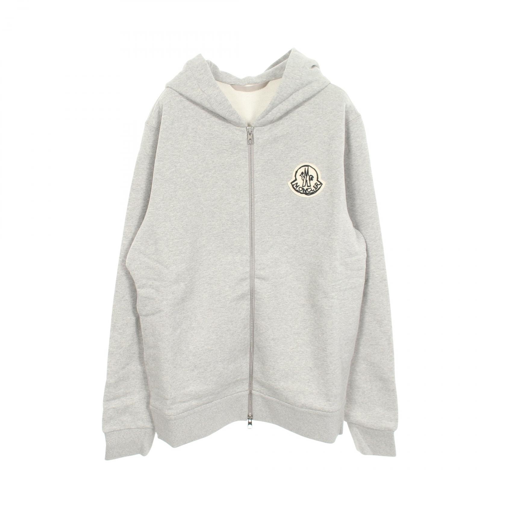 モンクレール MONCLER ロゴパッチ パーカー 衣料品 トップス コットン メンズ グレー系 L20918G00027986L 【新品】