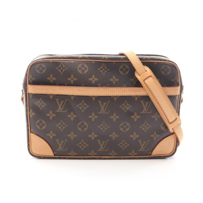 ルイ・ヴィトン LOUIS VUITTON トロカデロ30 ショルダーバッグ バッグ PVCコーティングキャンバス レザー モノグラム レディース ブラウン系 M51272 【中古】