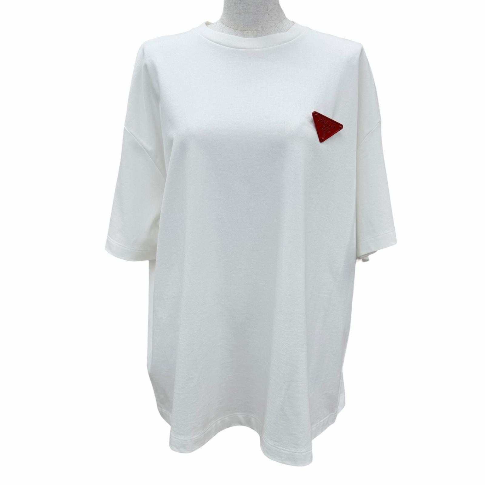 未使用品 プラダ 半袖Tシャツ ホワイト レディース S 3558A S211