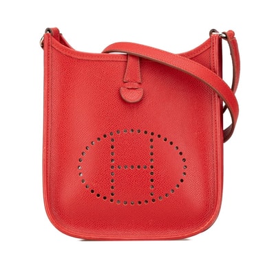 エルメス エヴリンTPM ショルダーバッグ レッド ヴォーエプソン レディース HERMES 【中古】