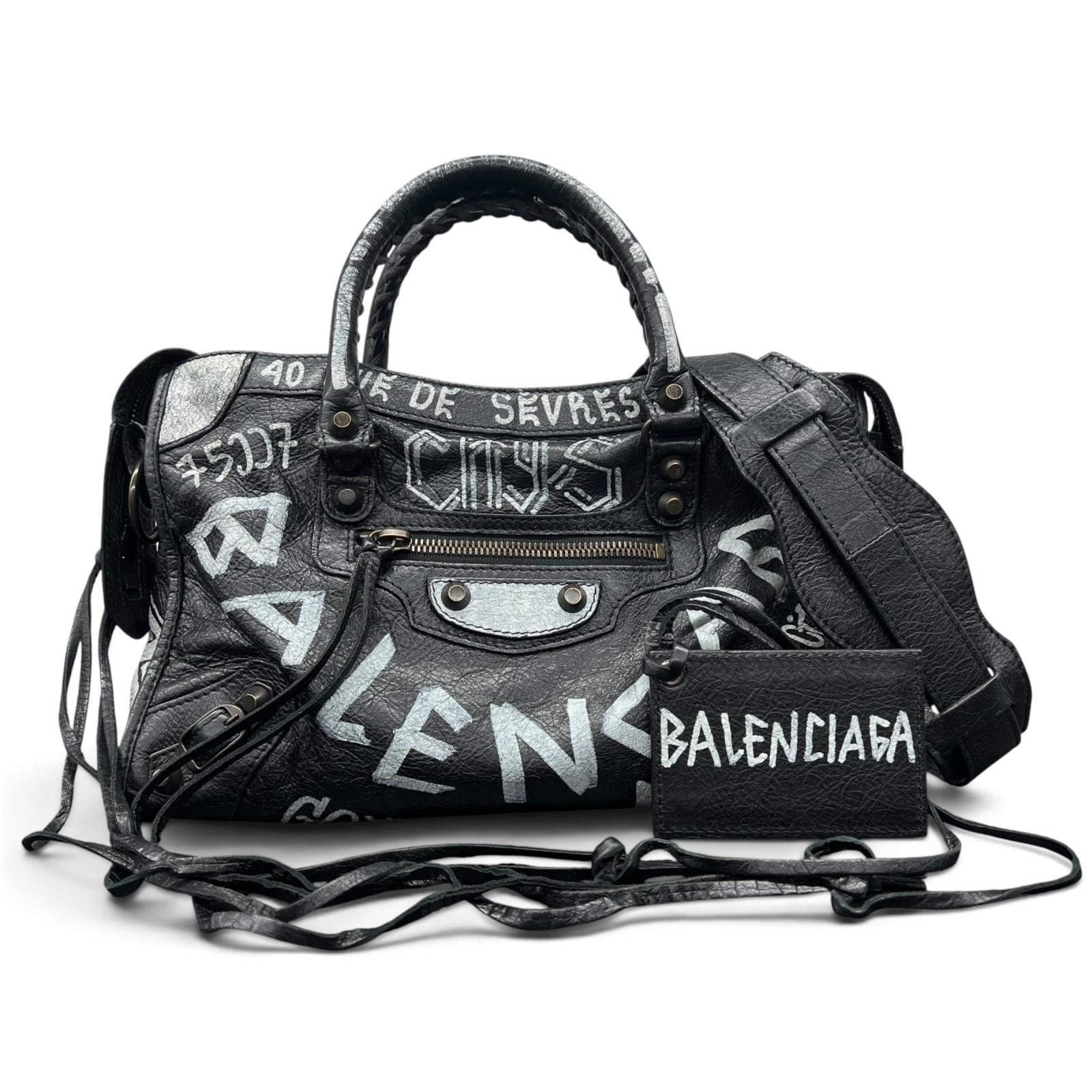 BALENCIAGA Graffiti Classic City S "Black"