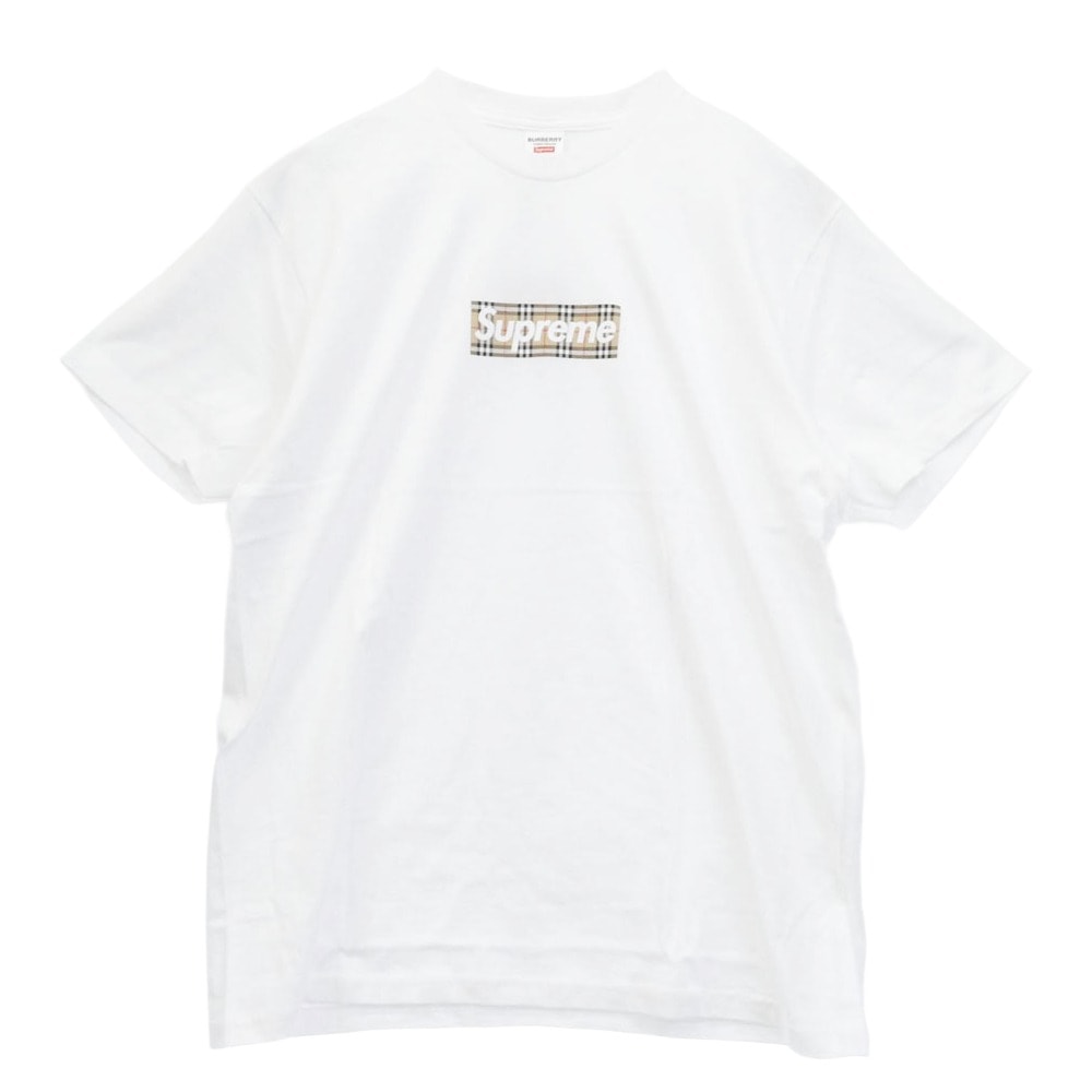 Supreme シュプリーム Tシャツ 22SS Box Logo Tee ボックスロゴ 半袖 Tシャツ バーバリー ホワイト系 L【極上美品】【中古】