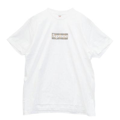 Supreme シュプリーム Tシャツ 22SS Box Logo Tee ボックスロゴ 半袖 Tシャツ バーバリー ホワイト系 L【極上美品】【中古】