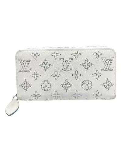 Louis Vuitton Zippy Wallet Monogram Mahina "Snow/Blue Orage"