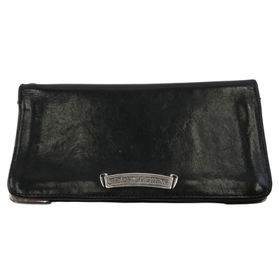 Chrome Hearts Single Fold Long Wallet Tips "Black"