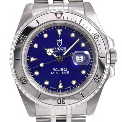チューダー TUDOR 73190 プリンス デイト ミニサブ ブルー 自動巻き ボーイズ 美品 箱・保証書付き 腕時計 D#147006
