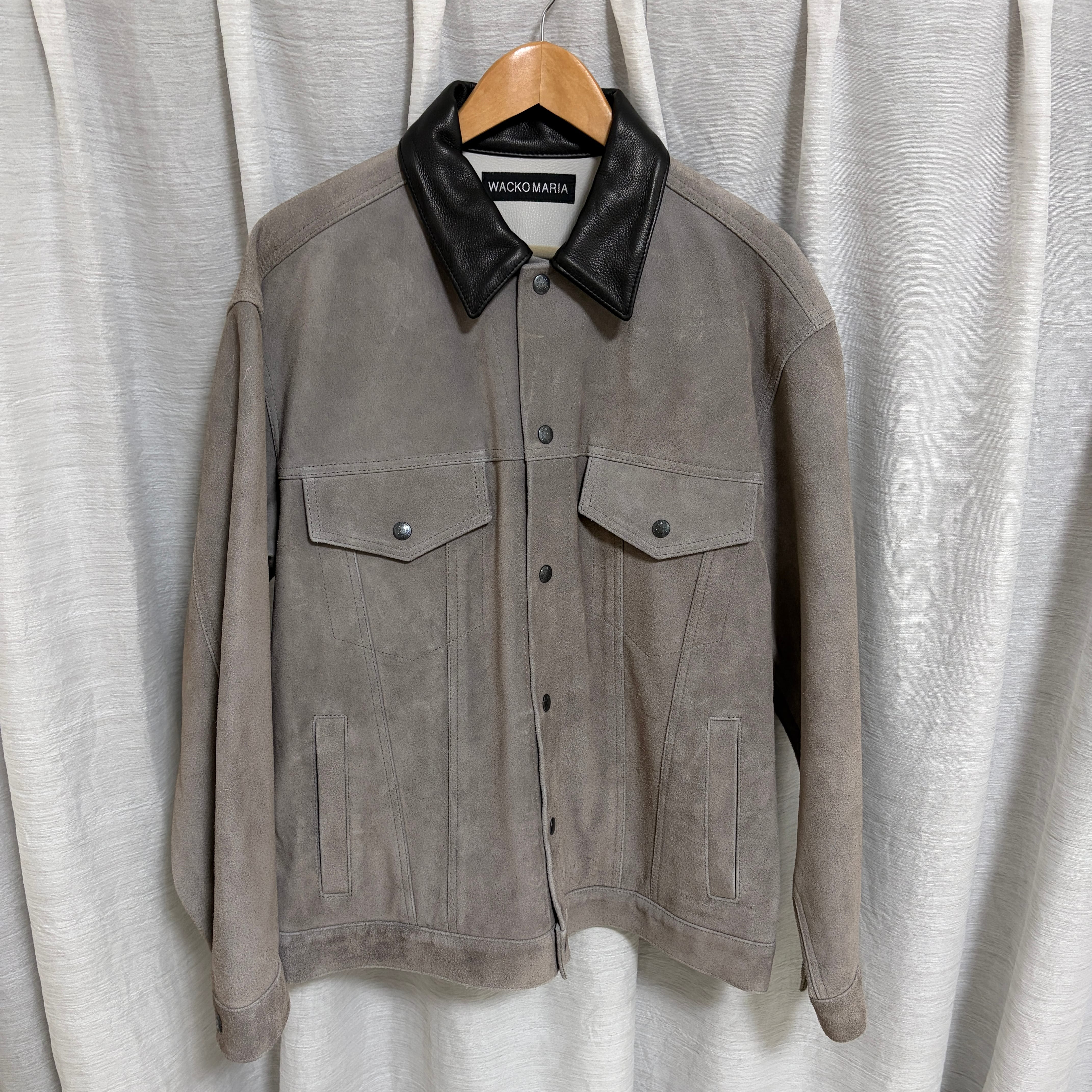 WACKO MARIA Suede Trucker Jacket "Gray"