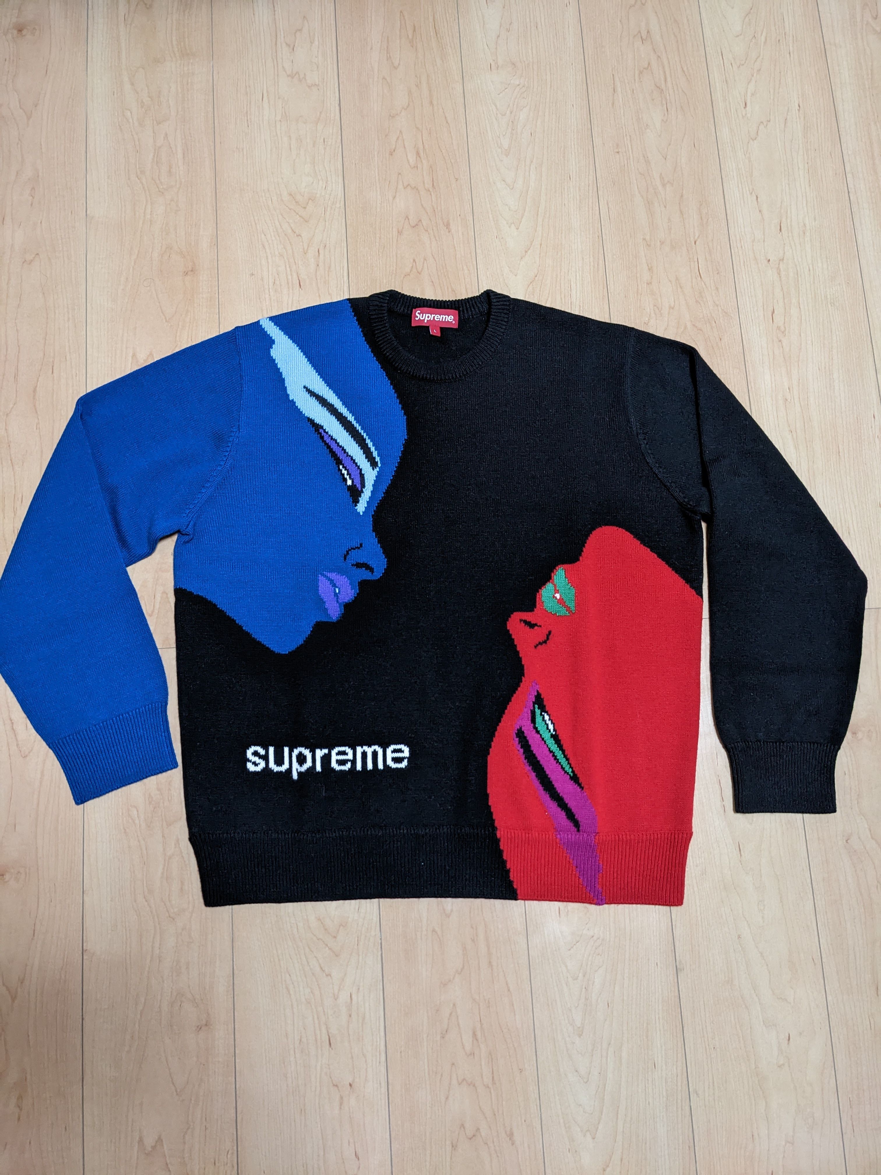Supreme Faces Sweater "Black"